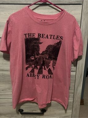 Apple Pink The Beatles Graphic Tee Interior Label